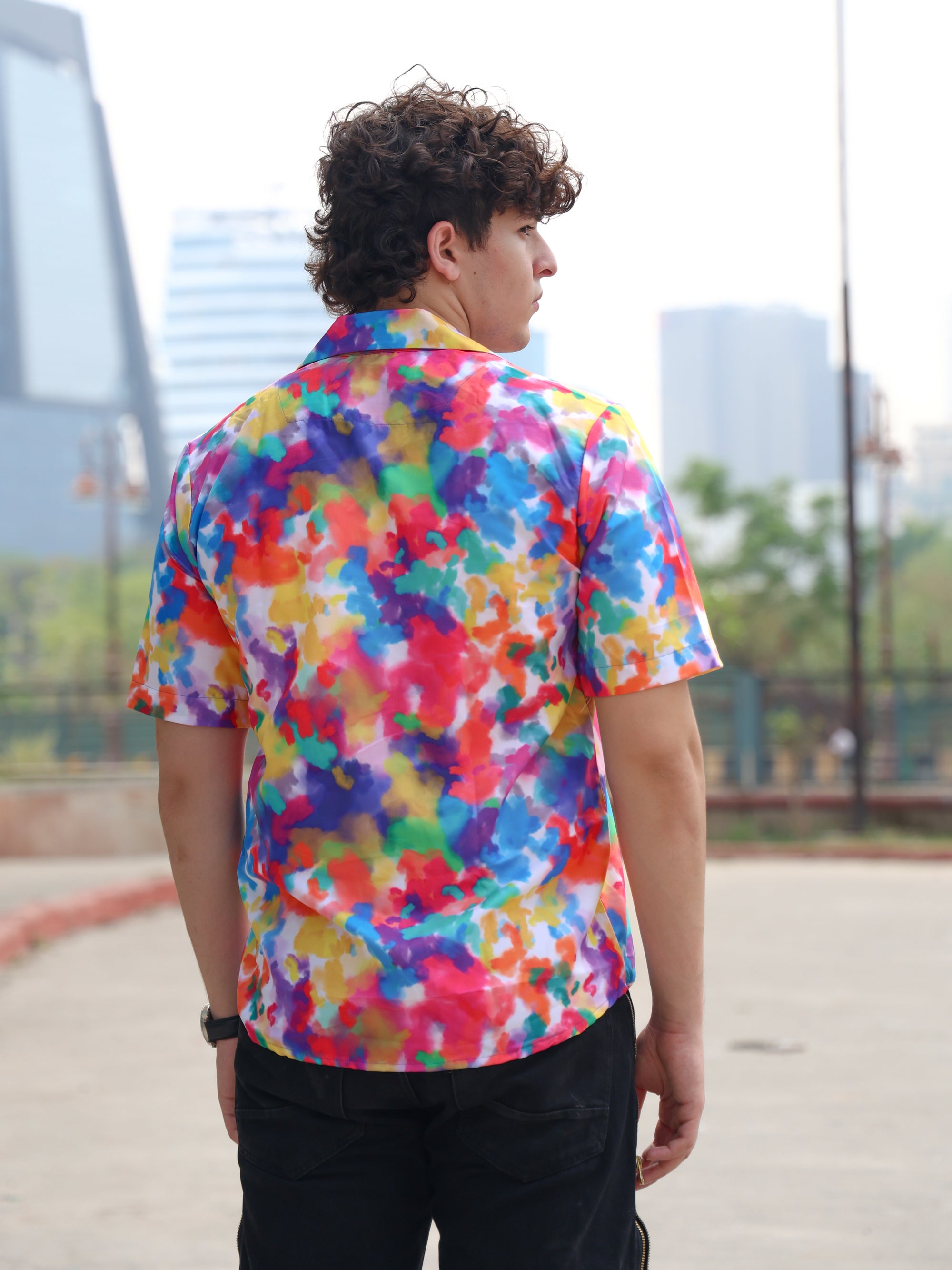 Colourful Paint Art Aloha Shirt ( New )