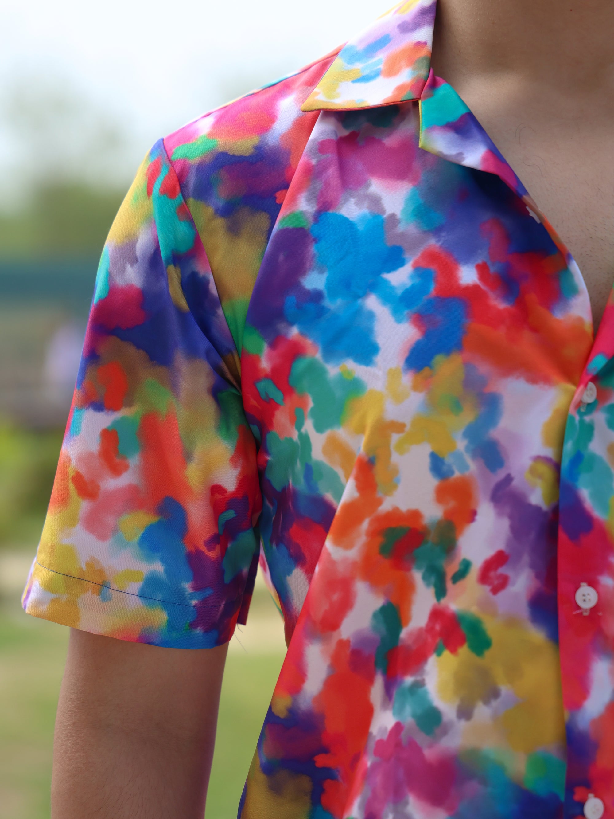 Colourful Paint Art Aloha Shirt ( New )